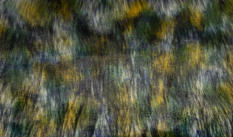 Super Luxury Faux Fur Fabric Material - Grey Blue Mix, 1Mtr - 150cm x 100cm