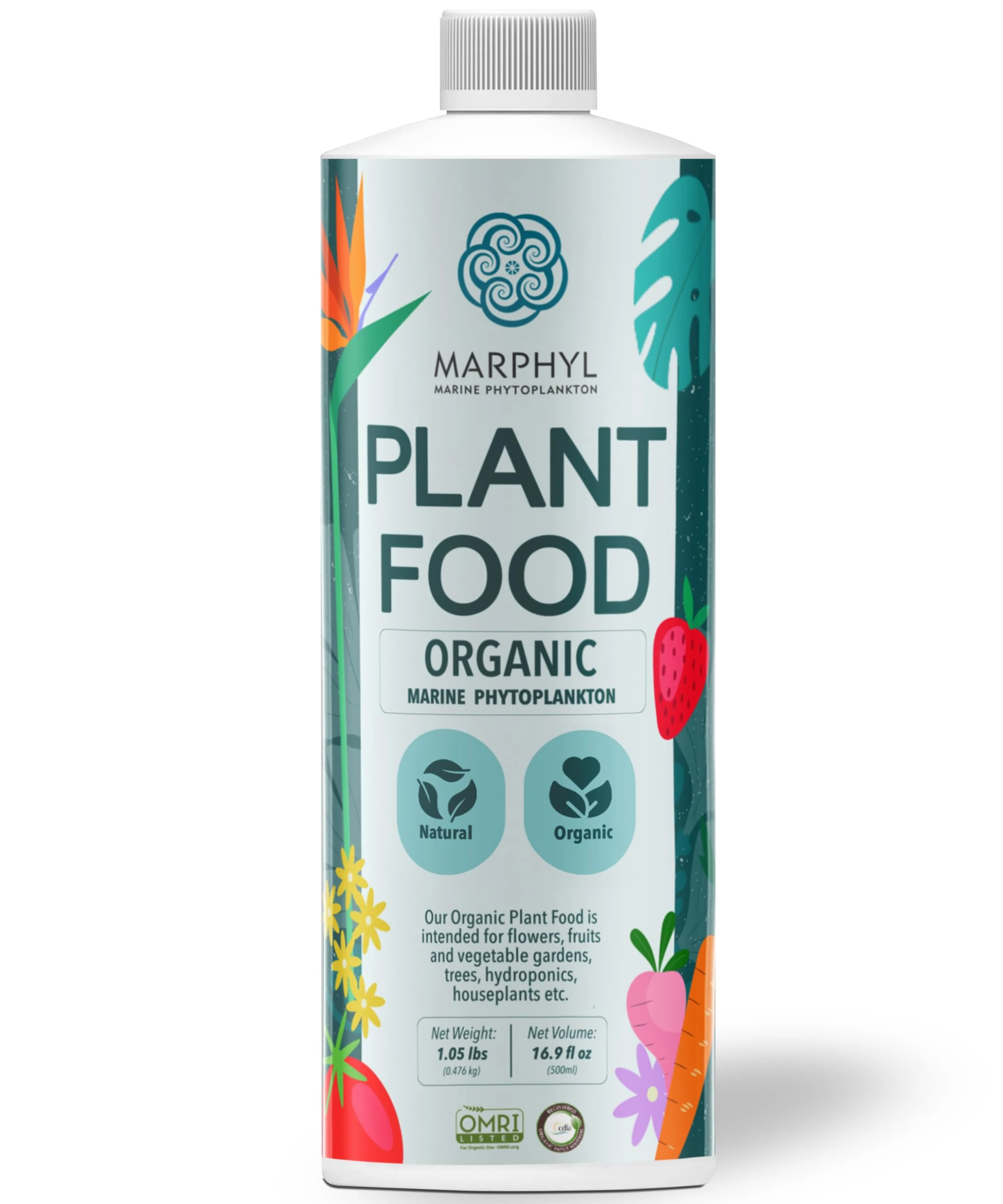 MARPHYL Organic Liquid Fertilizer - Outdoor & Indoor Plant Food - Nutrient-Rich Garden Fertilizer- All Purpose Soil Enhancer for House Plants, Flowers, Vegetables, Succulents, Bamboo, Hydroponics