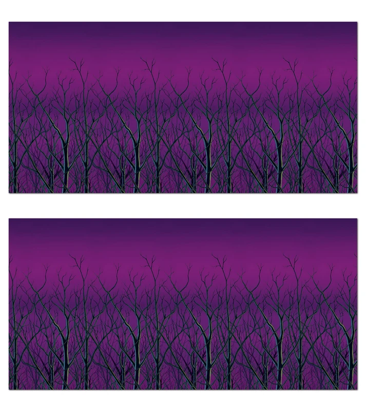 Beistle S00987AZ2 Treetop Backdrops, Plastic, Multicolor