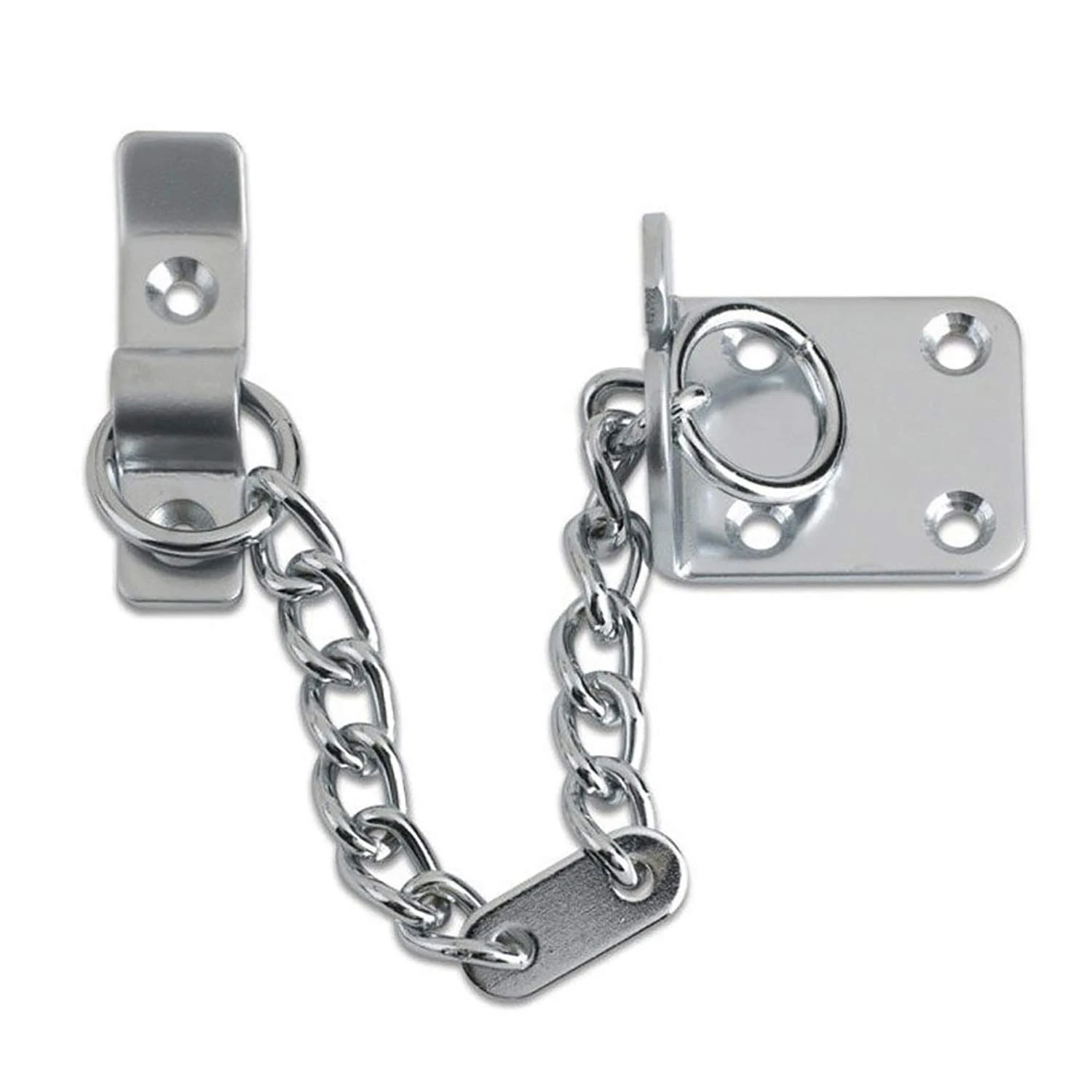 XFORT® Polished Chrome Door Chain, Narrow Design Limiter, External and Internal Restrictor for Wooden and UPVC Doors, Additional Front Security for Safer Caller Identification