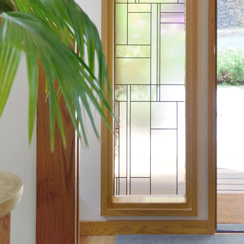 Artscape Skyline | Privacy Window Film with Textured Leaded Glass Pattern | Non-Adhesive & UV Protection | Easy to Apply & Removable | 91 x 183 cm - Image 1