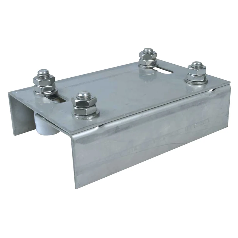 Gate Guide Adjustable with 4 Plastic castors, Diameter 42 mm, galvanised Steel; 1 Piece