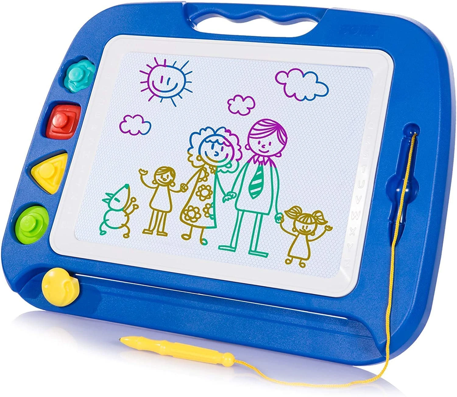 SGILE Large Magnetic Drawing Board - Erasable Scribble Board Colorful Magna Doodles Writing Pad Learning toys for Kids Children Toddlers, 41.5×32.5 cm, Blue