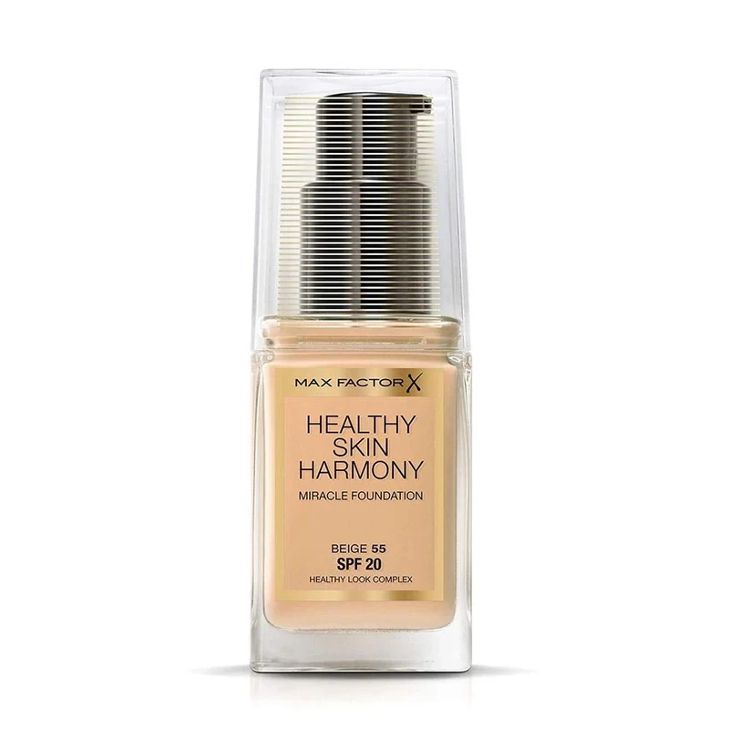Max Factor Healthy Skin Harmony Foundation, SPF 20, 55 Beige, 30 ml