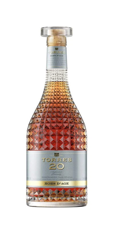 Torres 20 Hors d'Age Brandy, 70 cl - Award Winning Premium Brandy - Aged In American Oak Barrels - 40% ABV