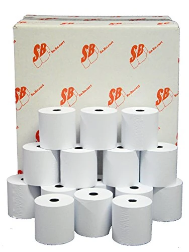 Sa.Ba.Cart 10307600012VX Pack 80 Rolls Printers and Controls, Pure Cellulose Paper, 76 mm Diameter, 60 mm Hole 12