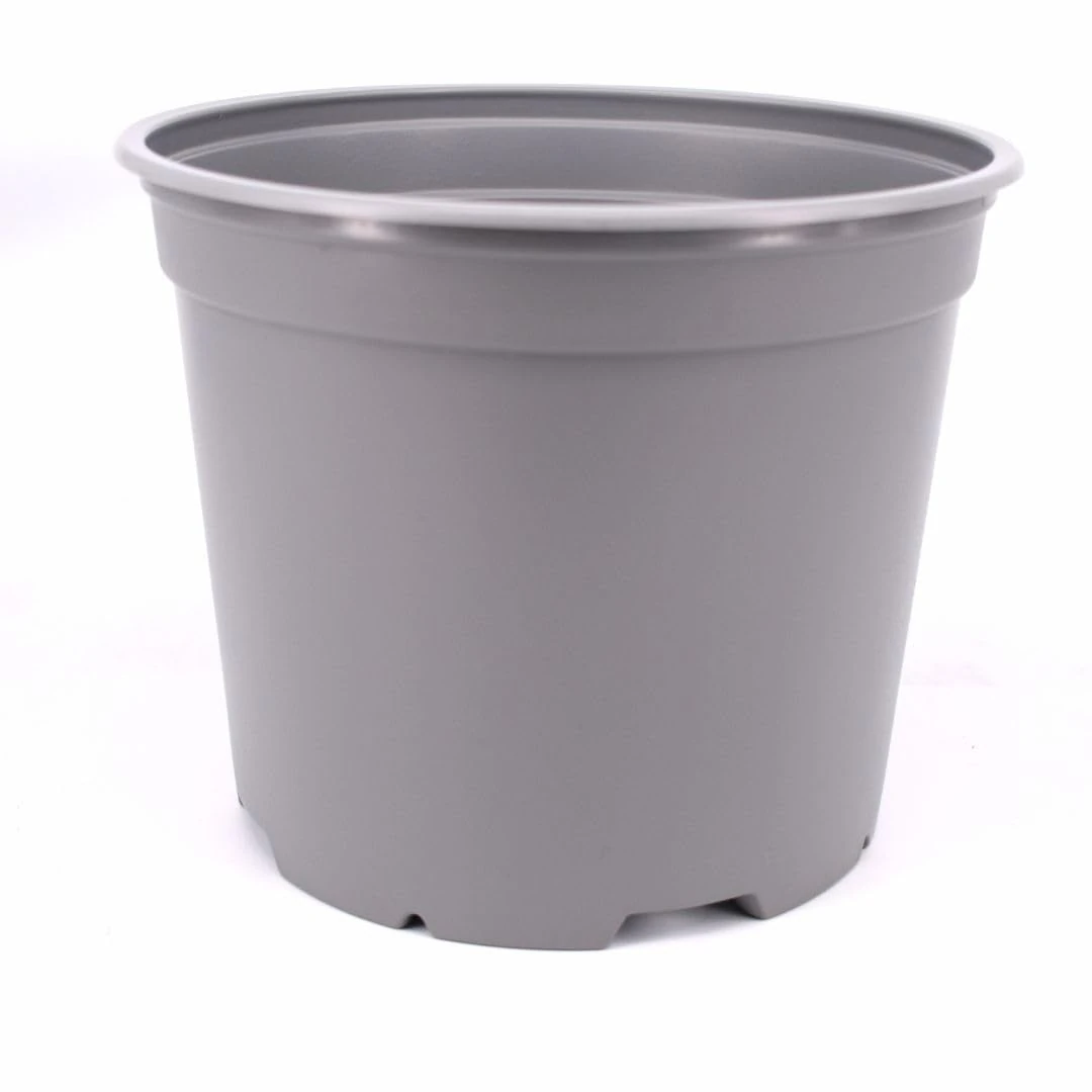 Nutley's Round Modiform 18cm Grey Plastic Plant Pots, 3 litres (Pack of 10)