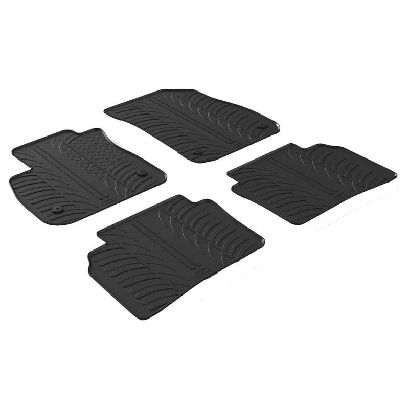 Gledring Rubber car mats set LHD compatible with Opel Insignia Grand Sport & Sportstourer 2017- (T profile 4-pieces + mounting clips)