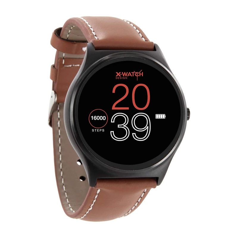 X-WATCH | QIN XW PRIME II ultra slim smart watch for Android and iOS – elegant premium men’s smart watch with genuine leather smart watch strap