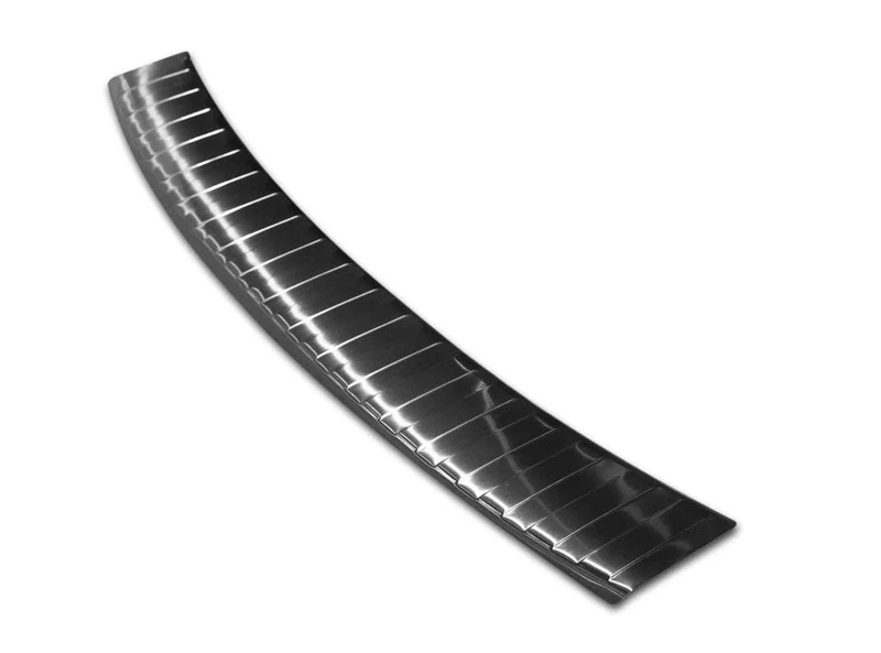 Avisa Black Stainless Steel Rear bumper protector compatible with BMW 5-Series F11 Touring 2010- 'Ribs'