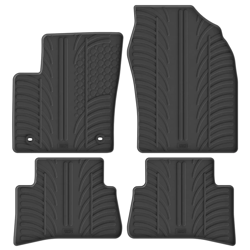 Gledring Rubber car mats set LHD compatible with Toyota C-HR 2016-2023 (T profile 4-pieces + mounting clips)