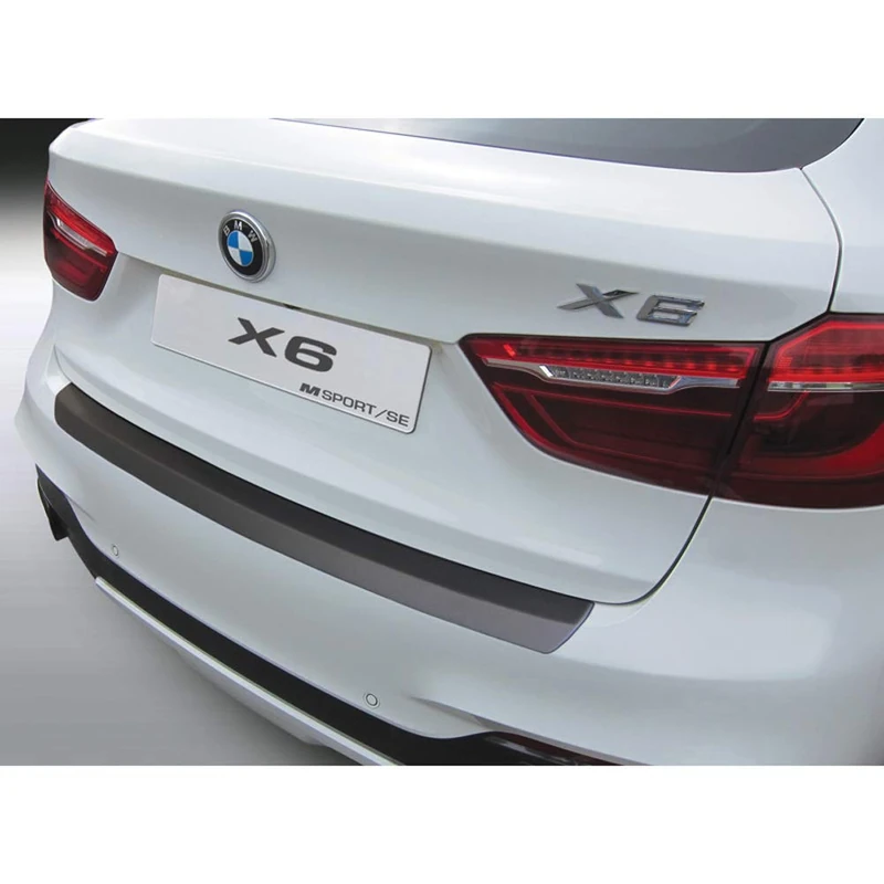 RGM ABS Rear bumper protector compatible with BMW X6 F16 M-Sport/SE 2015-2019 Black