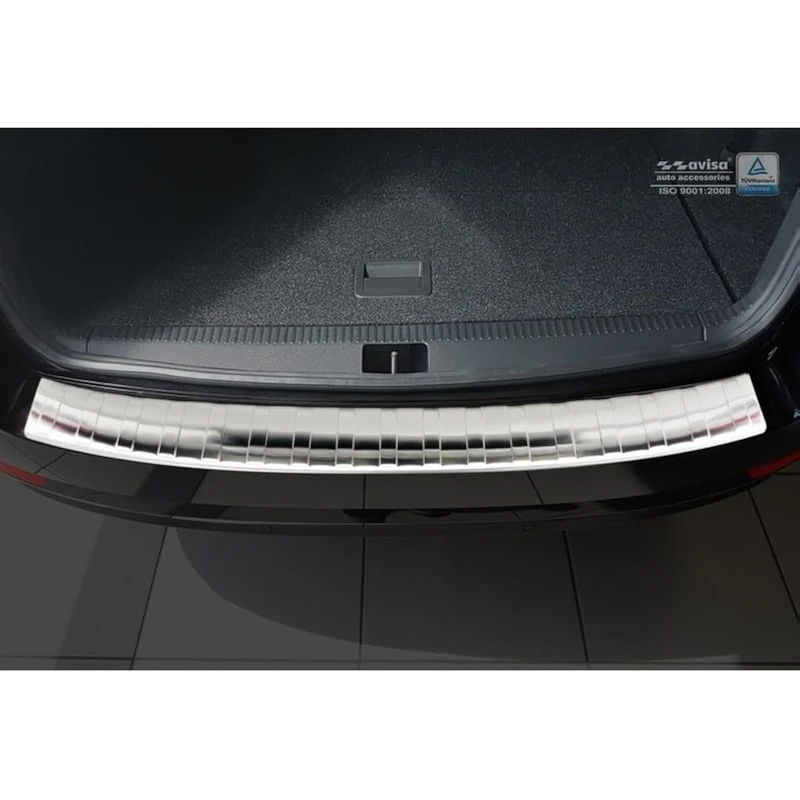 Avisa Stainless Steel Rear bumper protector compatible with Skoda Octavia III Kombi Facelift 2017-2020 'Ribs'