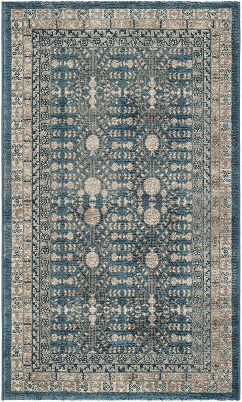 Safavieh Therasia Woven Area Rug, Synthetic, Blue/Beige, 91 x 152 x 0.63500000000000001 cm