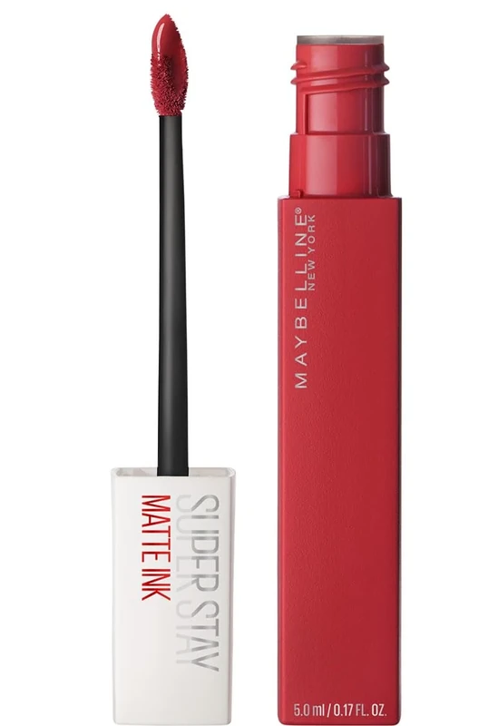 Maybelline Lipstick, Superstay Velvety Matte Ink Liquid Lipstick, Up to 16H Non Transferable, Vibrant Longlasting Finish, Non Drying, Shade 20 Pioneer, 5ml