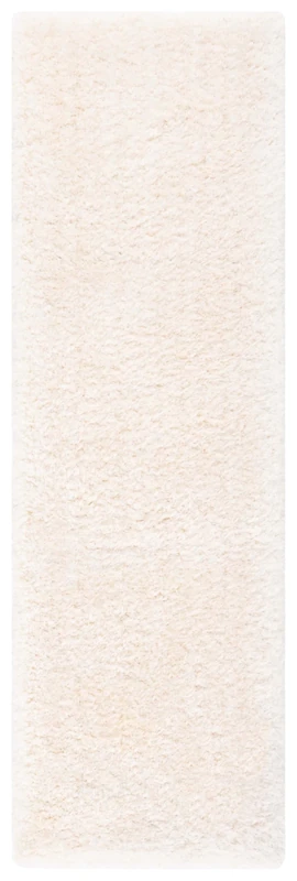 Safavieh Luxe Shag Collection SGX160A Handmade Ivory Polyester Runner (2'3" x 6') - Image 1