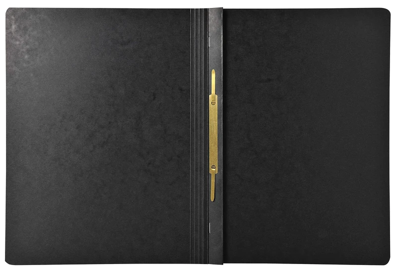 Exacompta - Ref 380801B - Iderama Collection - Flat Bar Files - 240 x 320mm in Size, Suitable for A4 Documents, 355gsm Glossy-Coated Pressboard - Black (Pack of 25)