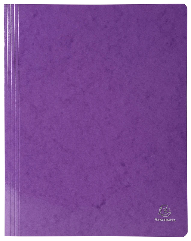 Exacompta - Ref 380812B - Iderama Collection - Flat Bar Files - 240 x 320mm in Size, Suitable for A4 Documents, 355gsm Glossy-Coated Pressboard - Purple (Pack of 25)