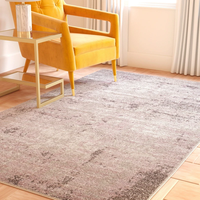 Safavieh Modern Rug for Living Room, Dining Room, Bedroom - Adirondack Collection, Short Pile, in Light Grey and Purple, 240 X 300 cm