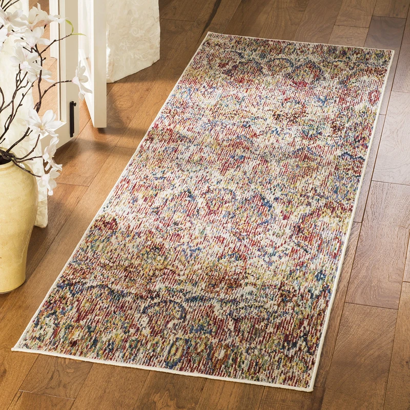 Safavieh Classic Persian Indoor Woven Runner Area Rug, Harmony Collection, HMY401, in Light Grey / Rose, 66 X 213 cm for Living Room, Bedroom or Any Indoor Space - Image 1