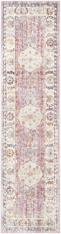 Safavieh Traditional Indoor Woven Runner Area Rug, Illusion Collection, ILL708, in Rose / Cream, 69 X 244 cm for Living Room, Bedroom or Any Indoor Space