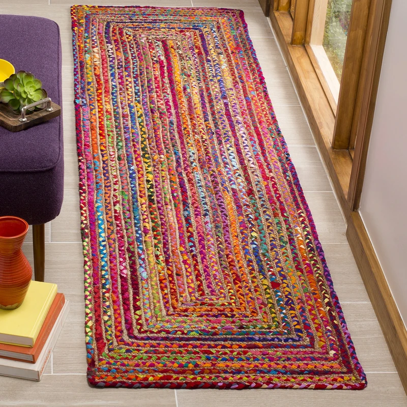 Safavieh CAP202A-26 Cape Cod Collection Runner, 2'3" x 6', Red - Image 1