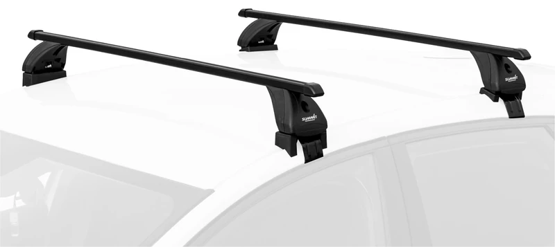 Summit SUP-26291S Premium Multi Fit Lockable Roof Bars, Black Steel, Set of 2