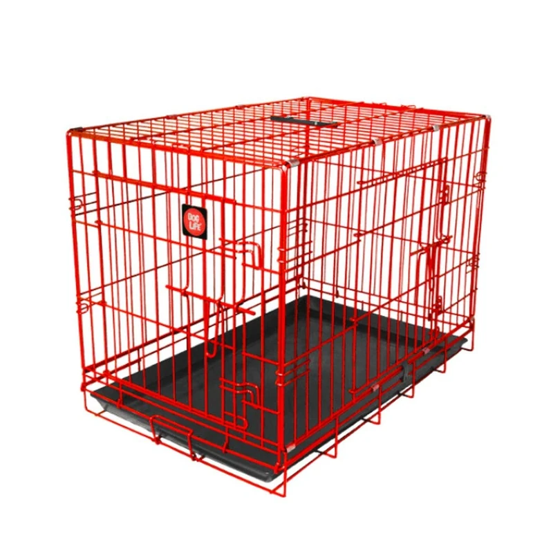 JAMES & STEEL My Pet Dog Crate, Red, 30-Inch