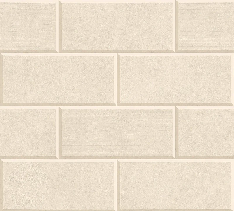 Brick Wallpaper Versace 3 Non-Woven Wallpaper 10.05 m x 0.70 m Beige Creme Made in Germany 343221 34322-1