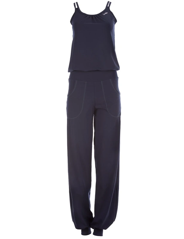 WINSHAPE WJS1 Women's Jumpsuit, Fitness, Leisure, Sports, Yoga, Pilates, Night Blue, XL