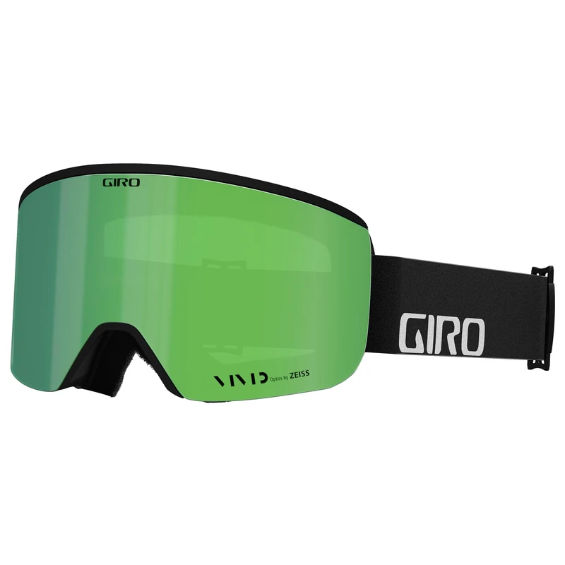 Giro Axis Snow Goggles - Black Wordmark - Vivid Emerald & Vivid Infrared Lenses, Medium Frame