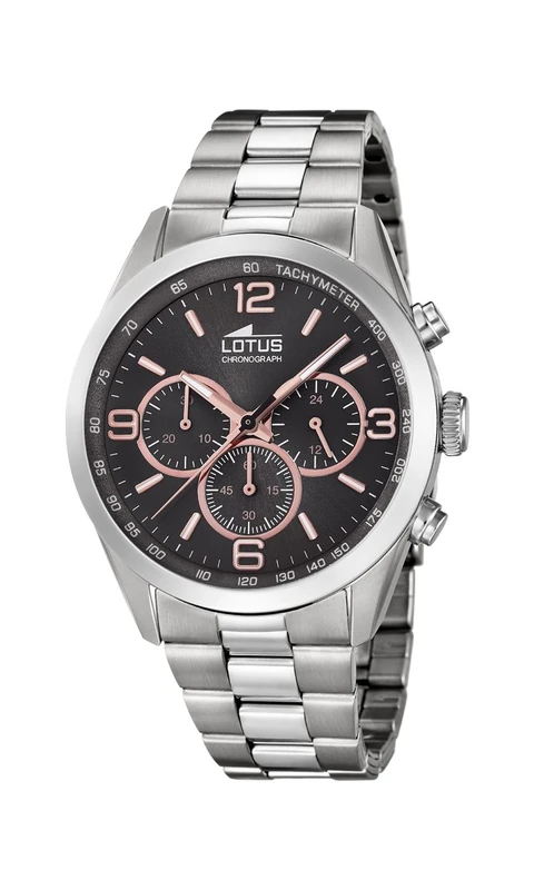 Lotus Watches Mens Chronograph Quartz Watch with Stainless Steel Strap 18152/8