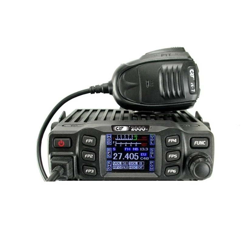 CB CRT 2000H radio, 4W, AM/FM, 12V, ASQ, Scan, Color display, programmable