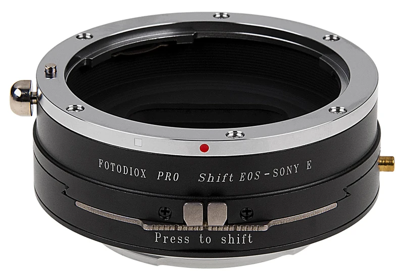 Fotodiox Pro Shift Lens Mount Adapter Compatible with Canon EOS EF and EF-S Lenses to Sony E-Mount Cameras