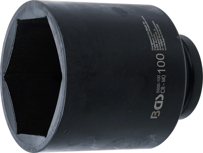 BGS 5500-100 | Impact Socket Hexagon, deep | 25 mm (1") Drive | 100 mm