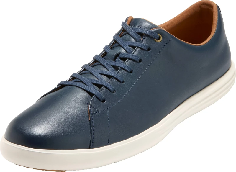 Cole Haan Men's Grand Crosscourt Sneaker Trainers, Navy Leather Brnsh, 7.5 UK
