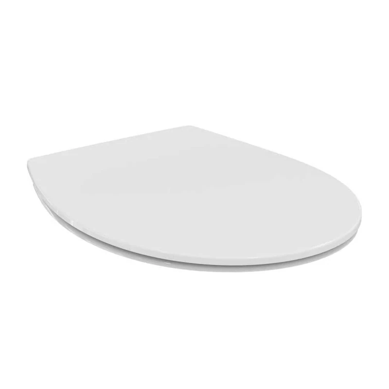 Ideal Standard Multi Suites Toilet seat and Cover, Universal Oval Shape, Durable Toilet seat, Including Hinge Set for Easy Installation, Scratch-Resistant duroplast – White (365x435x40 mm)