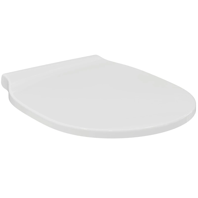 Ideal Standard Connect Air Toilet seat and Cover, Rounded Shape, Durable Wrapover seat, Including Hinge Set for Easy Installation, Scratch-Resistant duroplast – White (365x445x50 mm)