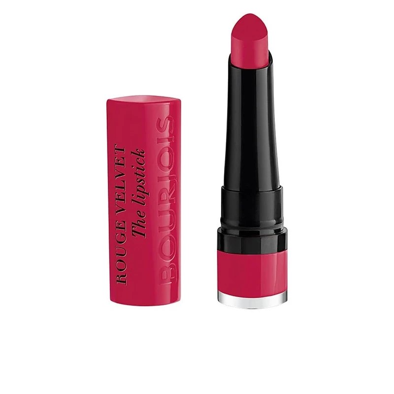 Bourjois Rouge Velvet The Lipstick Bullet Lipstick 9 Fuchsia Botté Purples, 2.4g Pink
