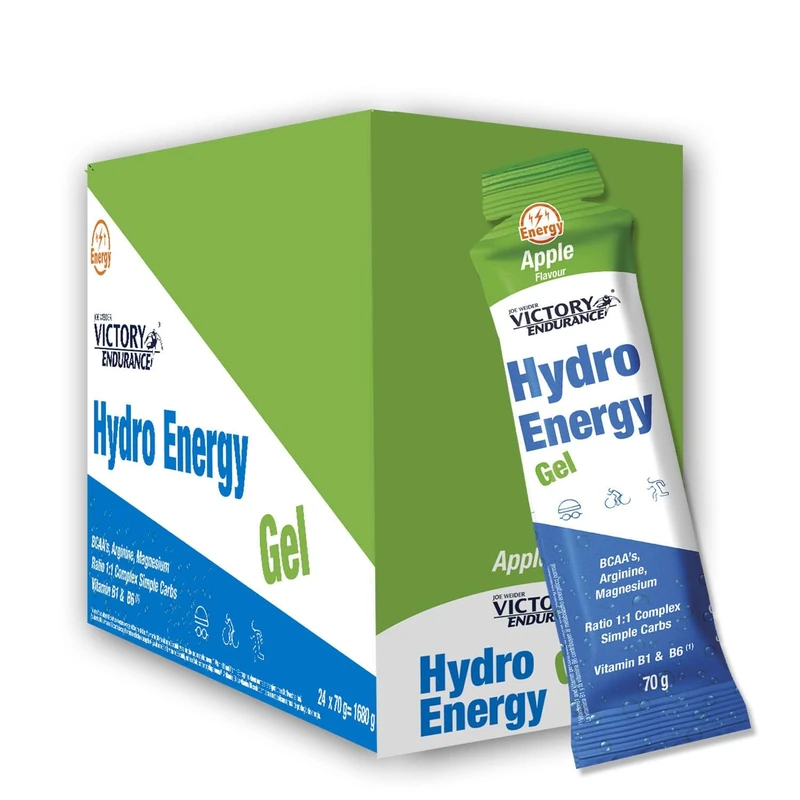Victory Endurance Hydro Energy Gel (24x70g) Apple; More Liquid Texture; Caffeine Free - Image 1