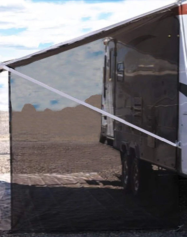 Tentproinc RV Awning Side Shade 9'X7' - Black Mesh Sunscreen