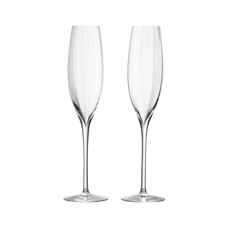 Waterford Elegance Champagne Flute Optic Set of 2