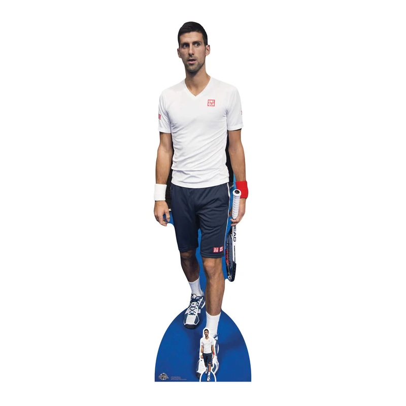 Star Cutouts CS676 Novak Djokovic Lifesize Cardboard Cutout 186cm with Free Mini – Tennis Fan Display, Sports Party Decoration & Collector Gift - Image 1