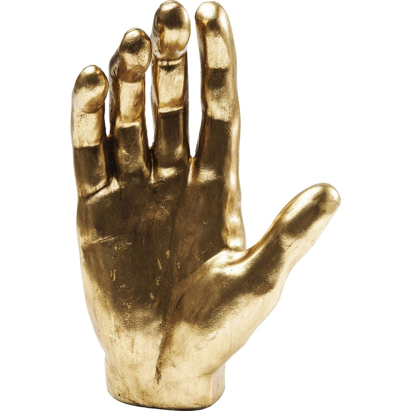 Kare Design Deco Object Mano, Gold, Hand Statue, Decorative Home Accessories, Decoration for Hallway, Living Room, Bedroom, Childrens Room, 35x23x12 cm (H/W/D) - Image 1