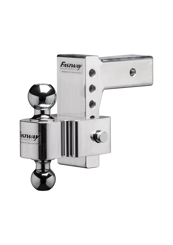 Fastway 42-00-2625 Flash 6" E-Series HD 2.5" Shank 2"&2-5/16" Chromed Balls, Aluminum, 6" Drop