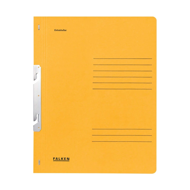 Exacompta - Ref 80000938001F - FALKEN - Hook-In Bottom-Up Flat Files - A4 (210 x 297mm) in Size, Blue Angel Certified, 250gsm Recycled Manilla - Yellow (Pack of 50)