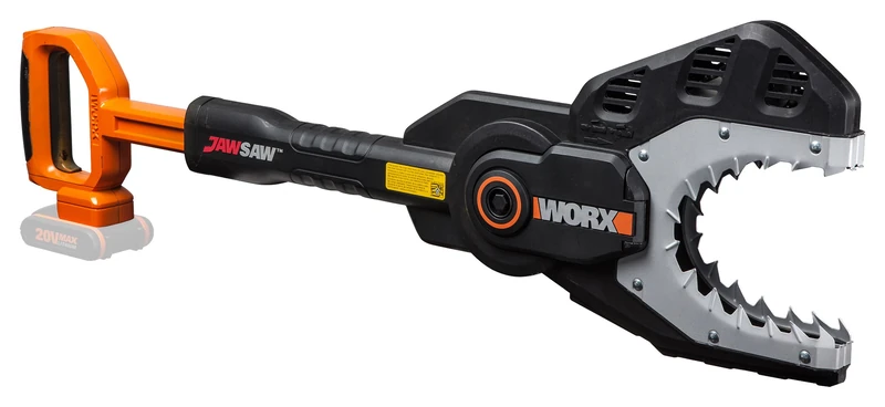 WORX Jawsaw WG329E.9 Chainsaw 20 V - for Safe Sawing of Branches - On The Ground or High - Pruning Saw with Enclosed Chain, Steel Teeth & Chain Guard - Without Battery & Charger