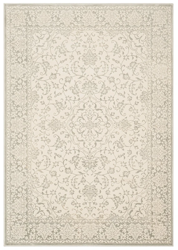 Safavieh Transitional Indoor Woven Rectangle Area Rug, Noble Collection, NBL659, in Light Blue / Ivory, 122 X 170 cm for Living Room, Bedroom or Any Indoor Space
