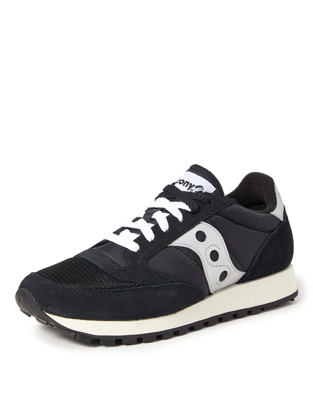 Saucony Mens Jazz Original Vintage Sneaker, Black Silver White, 13 UK