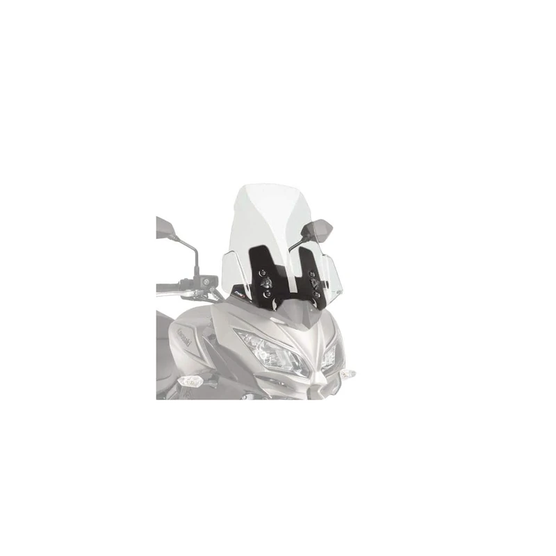 Puig 9421W Touring Screen Transparent for Kawasaki Versys 1000 17'-18', Kawasaki Versys 650 17'-18', Black